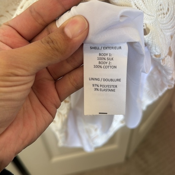 AG Phillips Andrea Phillips Floral Dress Guipure Lace Italian Silk Ivory Size 8 - Picture 10 of 16